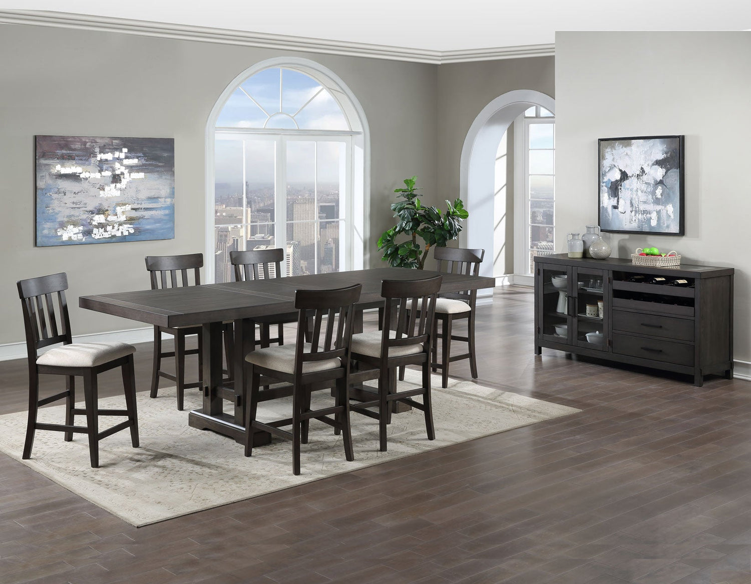 Napa 5-Piece Counter Dining Set(Counter Table &amp; 4 Counter Chairs)