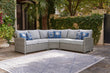 NAPLES BEACH Light Gray 3-Piece Outdoor Sectional - P439P1