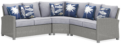 NAPLES BEACH Light Gray 3-Piece Outdoor Sectional - P439P1