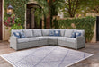 NAPLES BEACH Light Gray 4-Piece Outdoor Sectional - P439P2