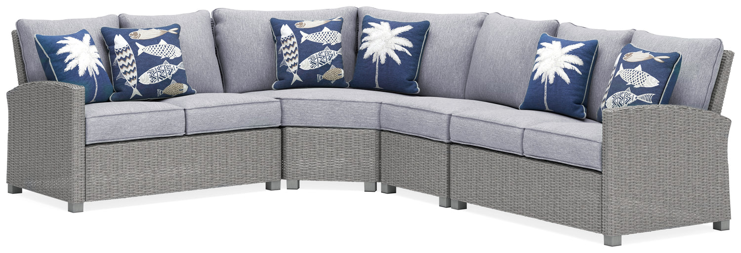 NAPLES BEACH Light Gray 4-Piece Outdoor Sectional - P439P2