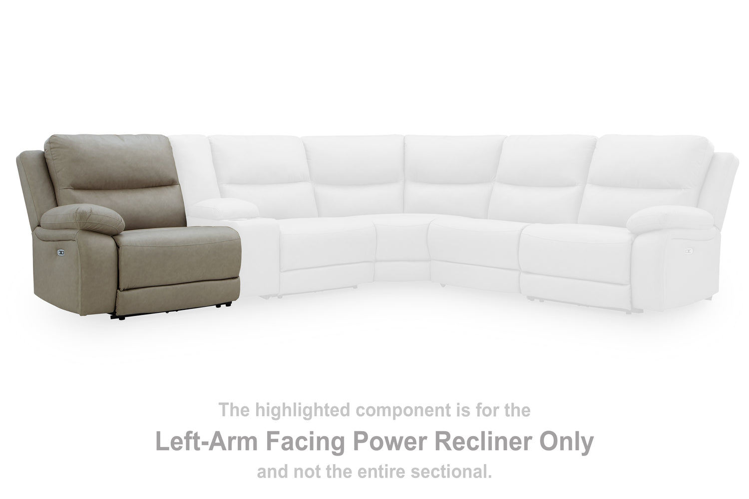 Narwhal Place Pebble Left-Arm Facing Power Recliner - PC9920158