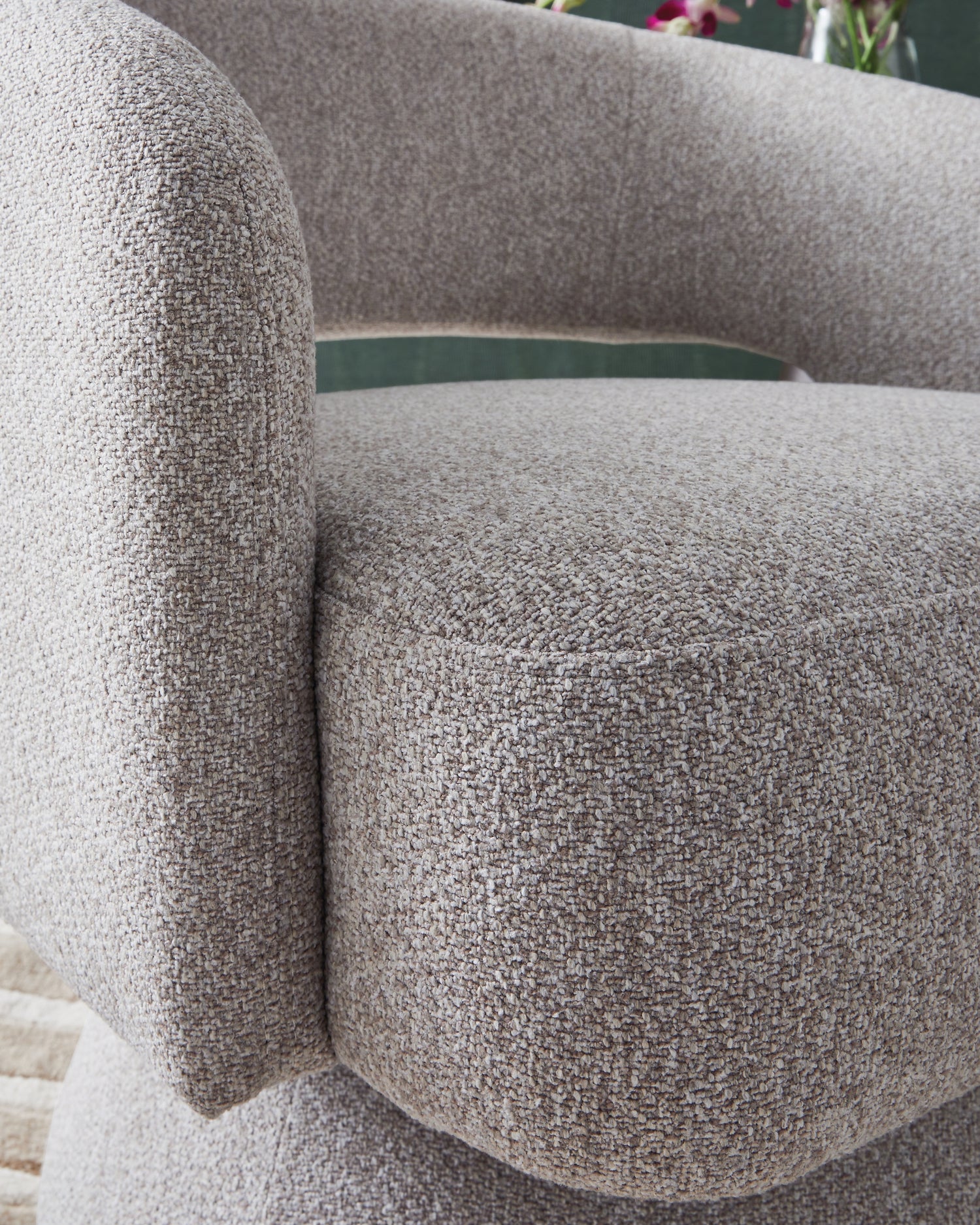 Nashkins Pebble Swivel Accent Chair - A3000757