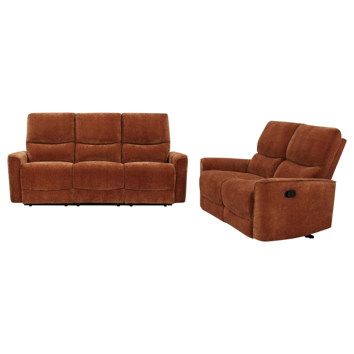 Navarro 2-piece Upholstered Reclining Sofa Set Orange - 609574-S2
