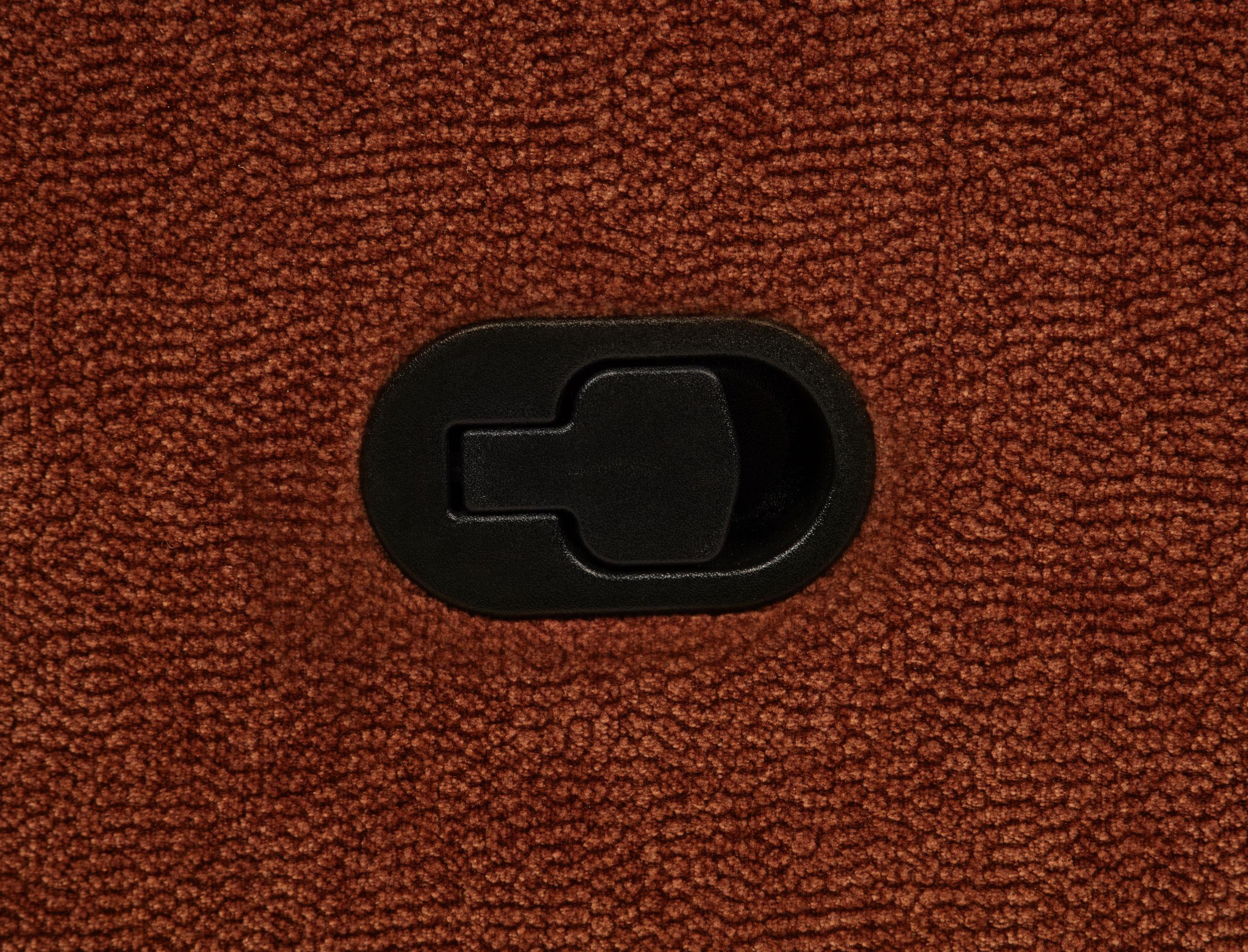 Navarro Chenille Upholstered Glider Recliner Burnt Orange - 609576