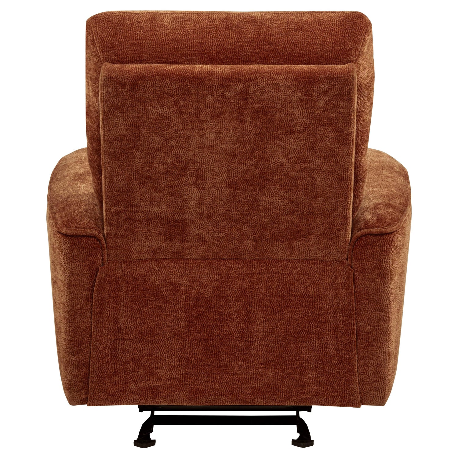 Navarro Chenille Upholstered Glider Recliner Burnt Orange - 609576