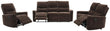 Navarro Chenille Upholstered Glider Recliner Dark Brown - 609573
