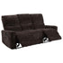 Navarro Chenille Upholstered Reclining Sofa Dark Brown - 609571