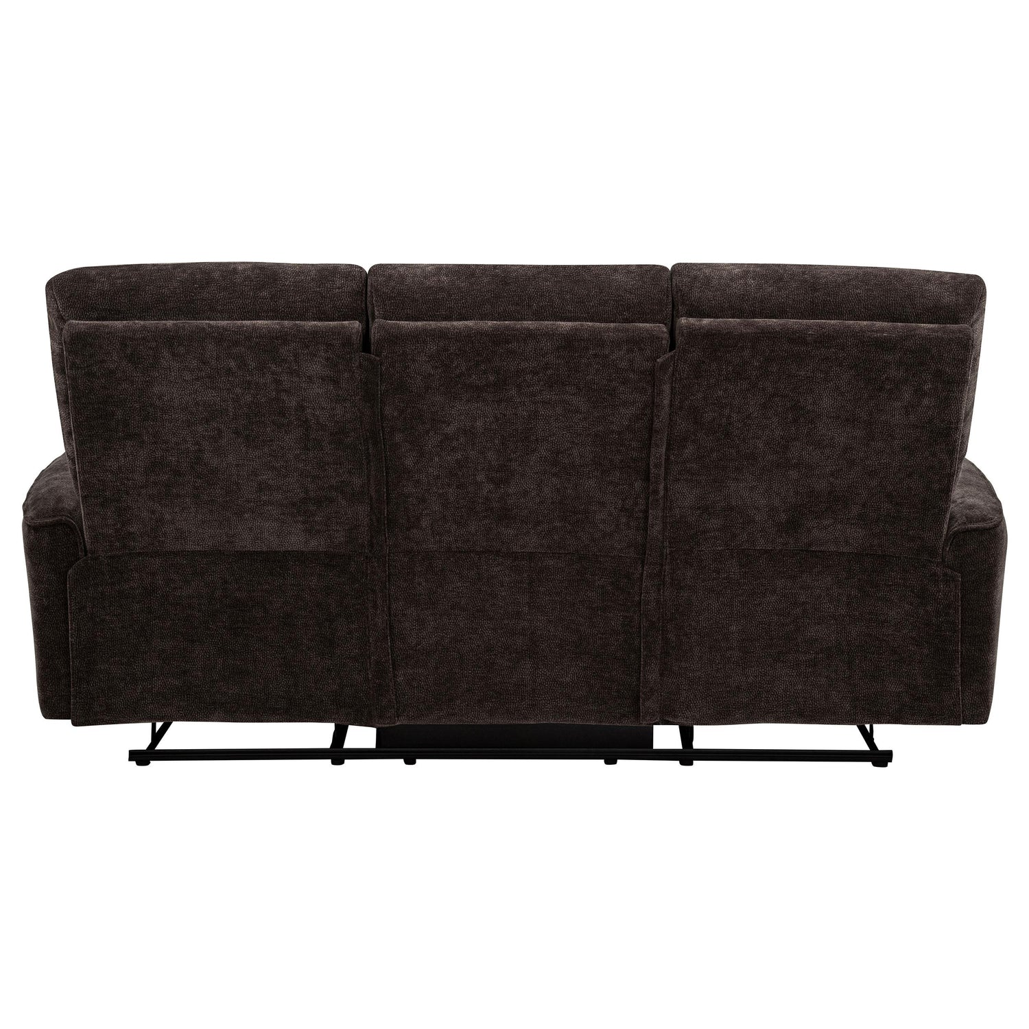 Navarro Chenille Upholstered Reclining Sofa Dark Brown - 609571
