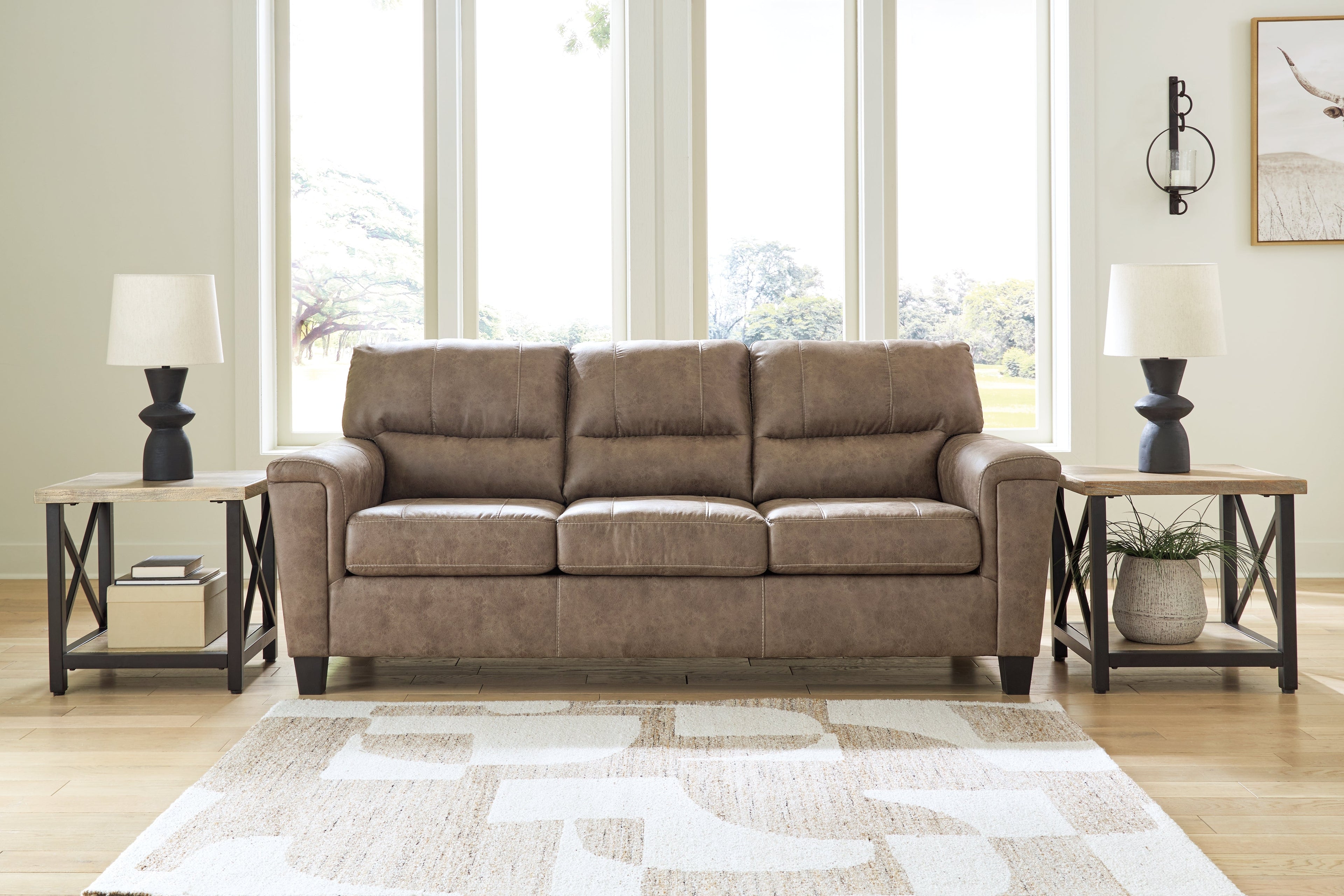 Navi Sofa, Loveseat and Recliner in Fossil - PKG016505