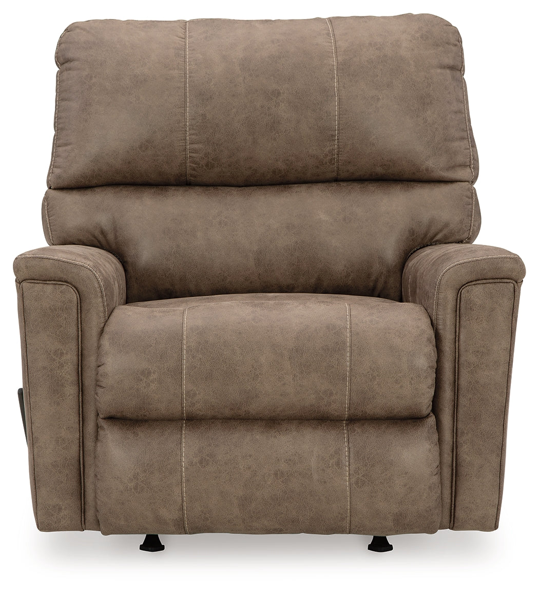 Navi Sofa, Loveseat and Recliner in Fossil - PKG016505