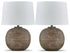 Neavesboro 2-Piece Table Lamp Set in Antique Brown/White - PKG019347