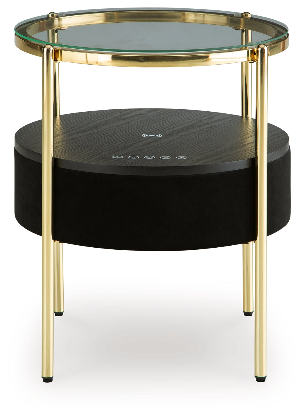 Nedman Black/Gold Finish Accent Table - A4000669