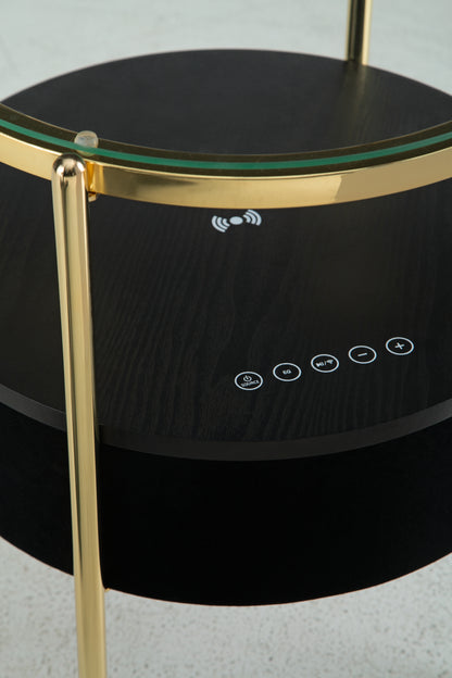 Nedman Black/Gold Finish Accent Table - A4000669