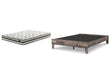 Neilsville Queen Platform Bed with Mattress in Multi Gray - PKG018237