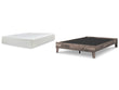 Neilsville Queen Platform Bed with Mattress in Multi Gray - PKG018242