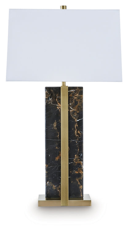 Neonish Black/Gold Finish Table Lamp - L428984