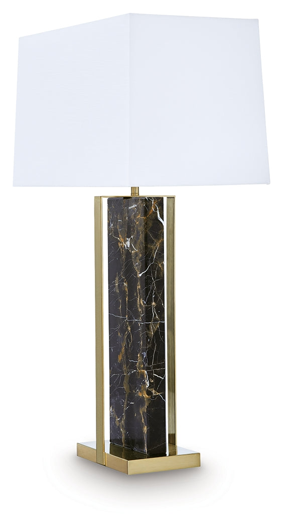 Neonish Black/Gold Finish Table Lamp - L428984