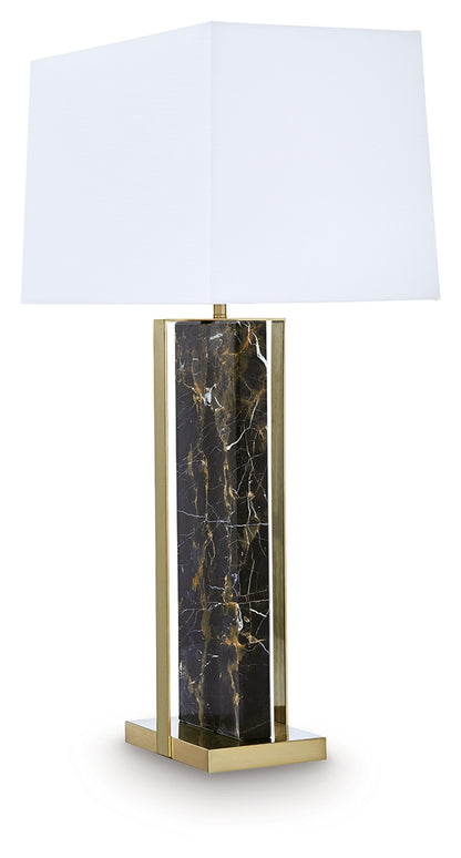Neonish Black/Gold Finish Table Lamp - L428984