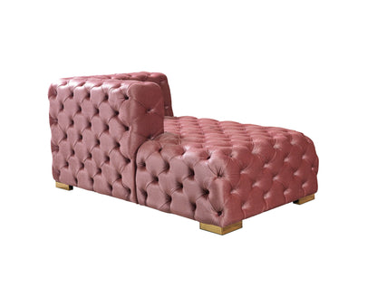 Neva Pink Velvet Double Chaise 138" Sectional - NEVAPINK-SEC