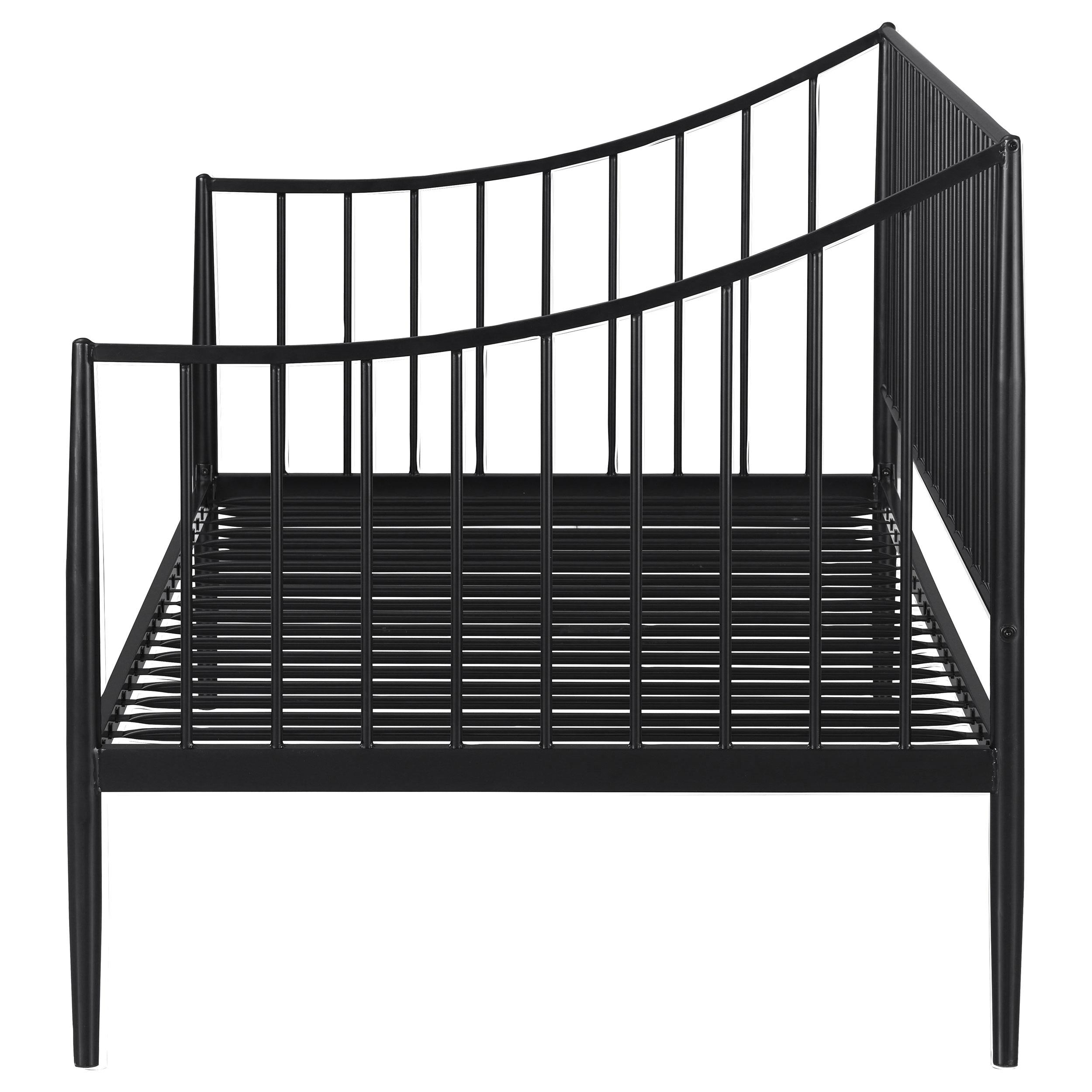 Newbury Metal Twin Daybed Bed Frame Matte Black - 301056