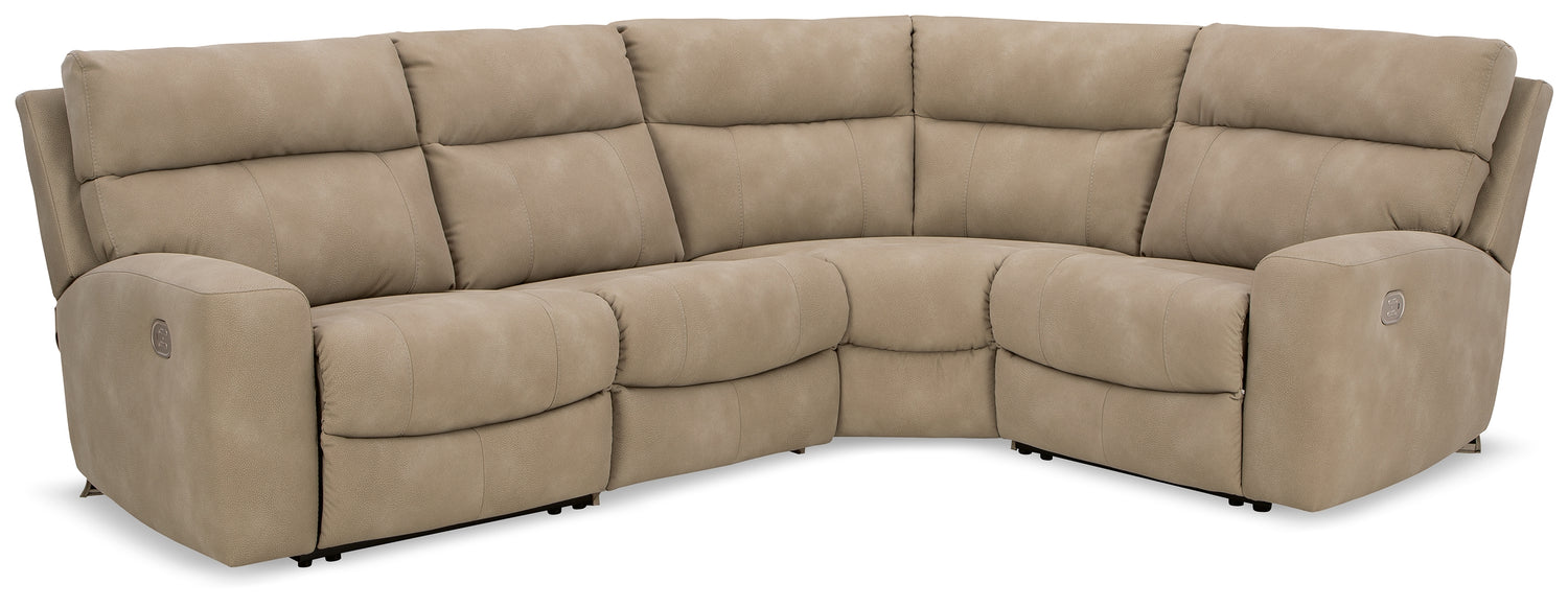 Next-Gen DuraPella Sand 4-Piece Power Reclining Sectional - 61004S4