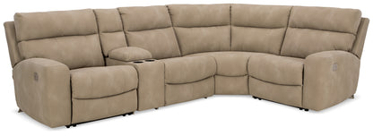 Next-Gen DuraPella Sand 5-Piece Power Reclining Sectional - 61004S5