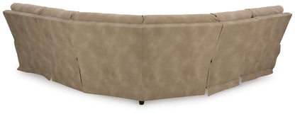 Next-Gen DuraPella Sand 5-Piece Power Reclining Sectional - 61004S6