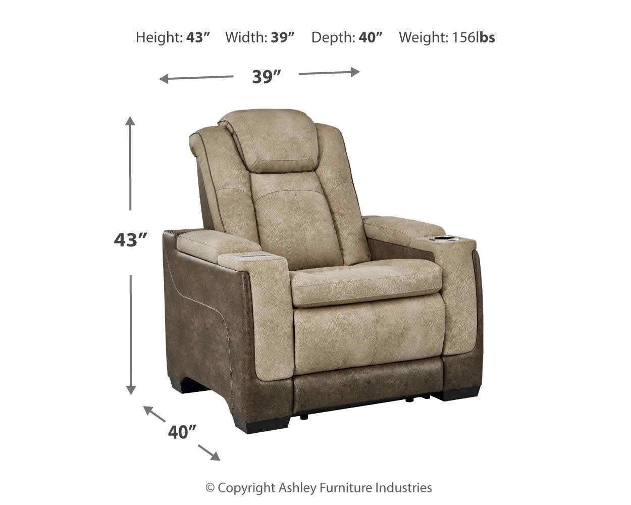 Next-Gen DuraPella Sand Power Reclining Loveseat and Power Recliner - 22003U3