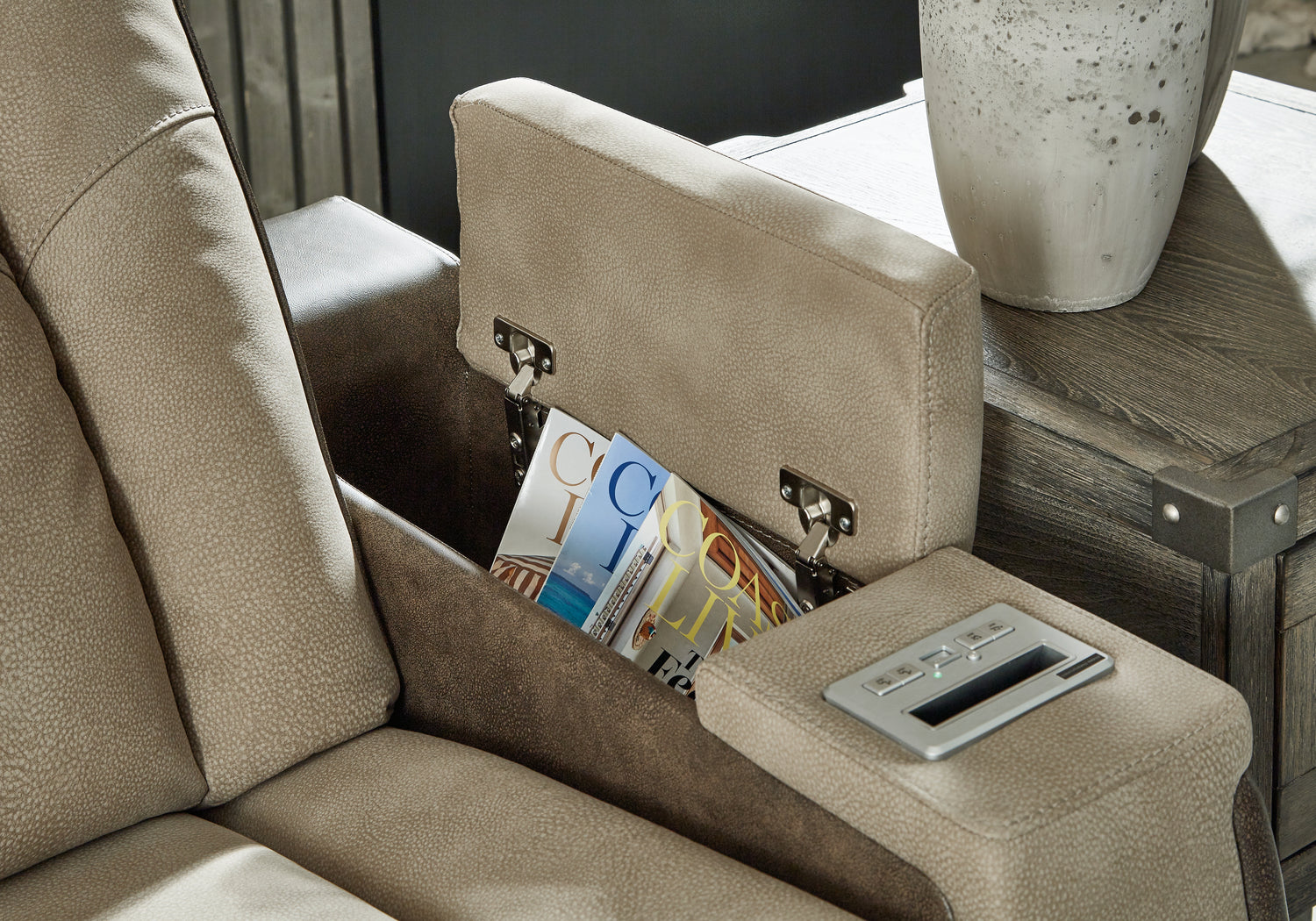 Next-Gen DuraPella Sand Power Reclining Loveseat and Power Recliner - 22003U3