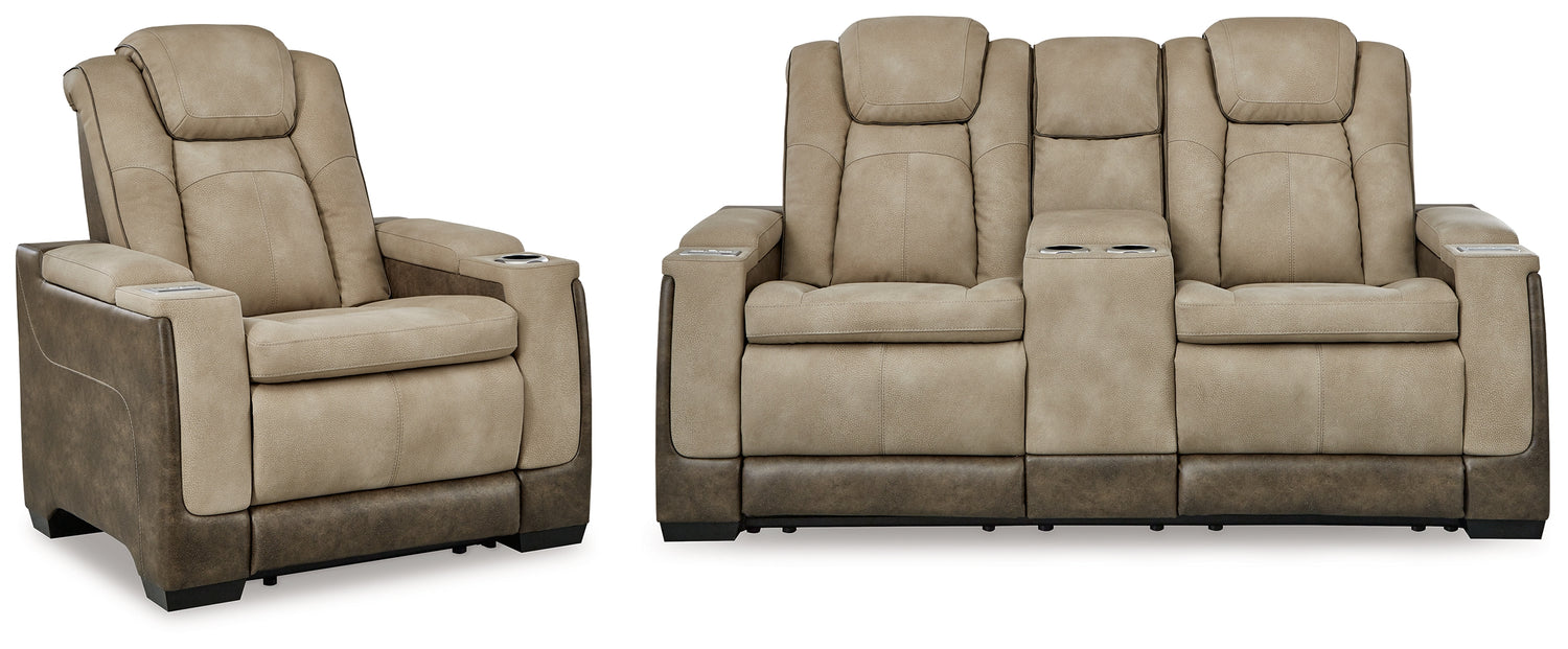 Next-Gen DuraPella Sand Power Reclining Loveseat and Power Recliner - 22003U3