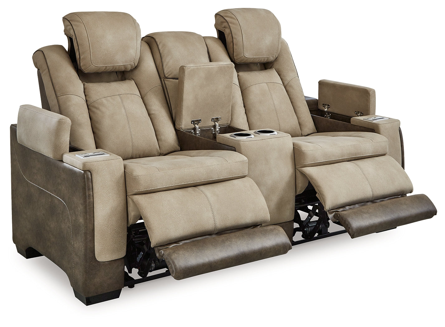 Next-Gen DuraPella Sand Power Reclining Loveseat and Power Recliner - 22003U3