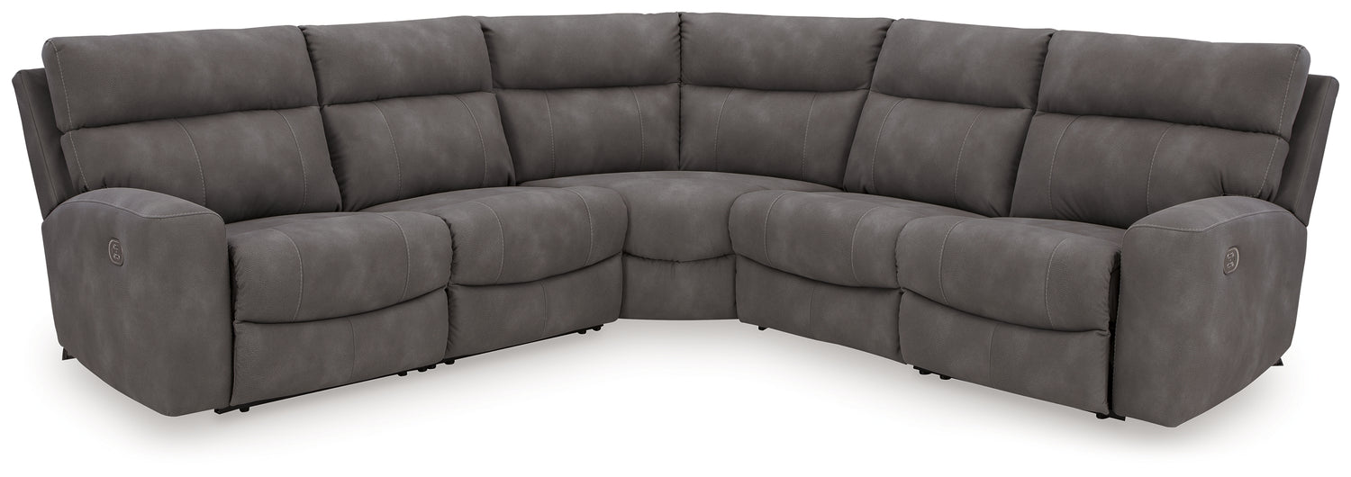 Next-Gen DuraPella Slate 5-Piece Power Reclining Sectional - 61003S6