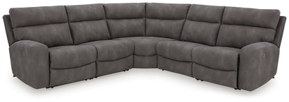 Next-Gen DuraPella Slate 5-Piece Power Reclining Sectional - 61003S6