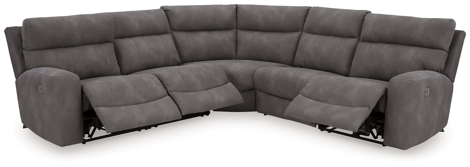Next-Gen DuraPella Slate 5-Piece Power Reclining Sectional - 61003S6