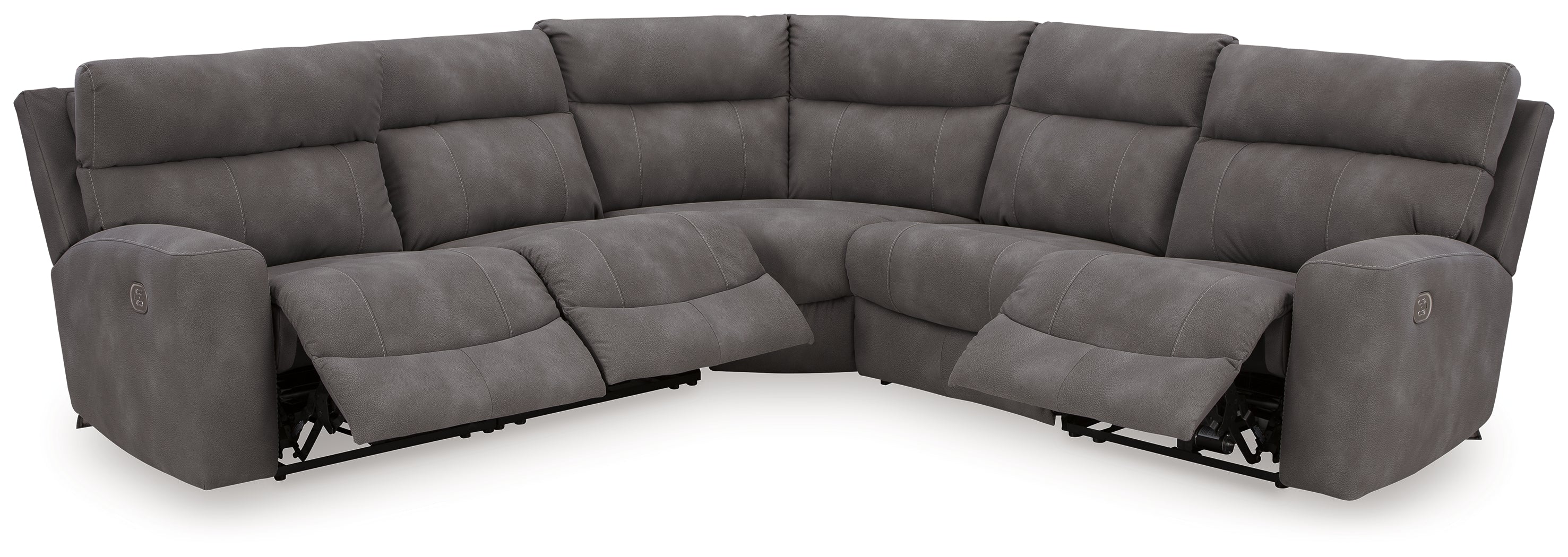 Next-Gen DuraPella Slate 5-Piece Power Reclining Sectional - 61003S6