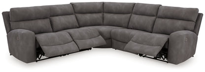 Next-Gen DuraPella Slate 5-Piece Power Reclining Sectional - 61003S6
