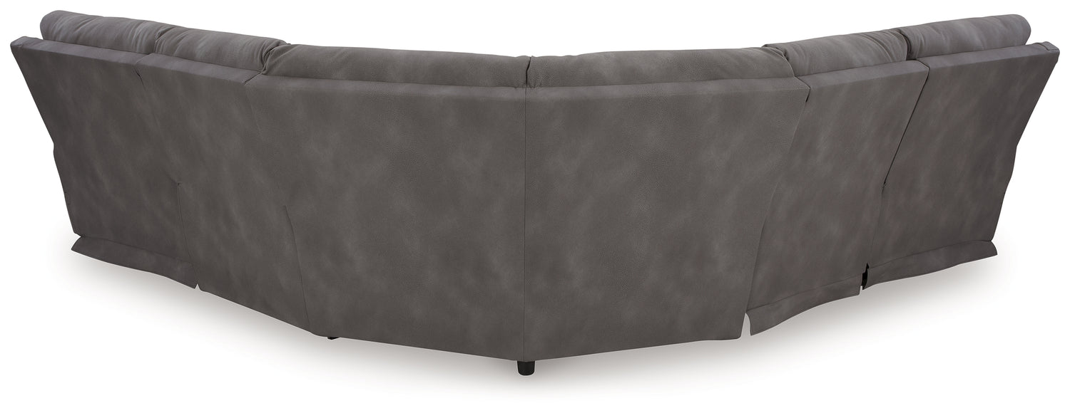 Next-Gen DuraPella Slate 5-Piece Power Reclining Sectional - 61003S6