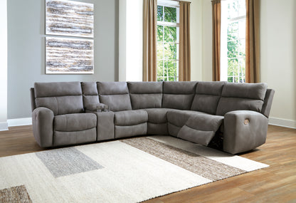 Next-Gen DuraPella Slate 6-Piece Power Reclining Sectional - 61003S7