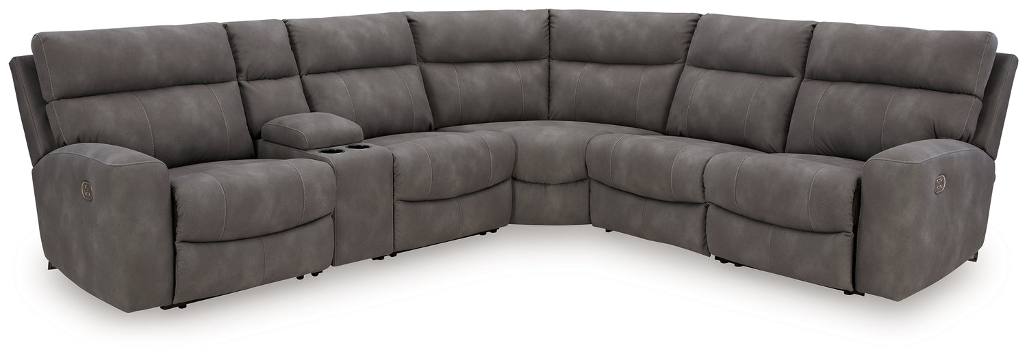 Next-Gen DuraPella Slate 6-Piece Power Reclining Sectional - 61003S7