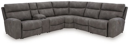 Next-Gen DuraPella Slate 6-Piece Power Reclining Sectional - 61003S7