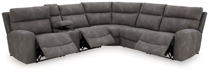Next-Gen DuraPella Slate 6-Piece Power Reclining Sectional - 61003S7