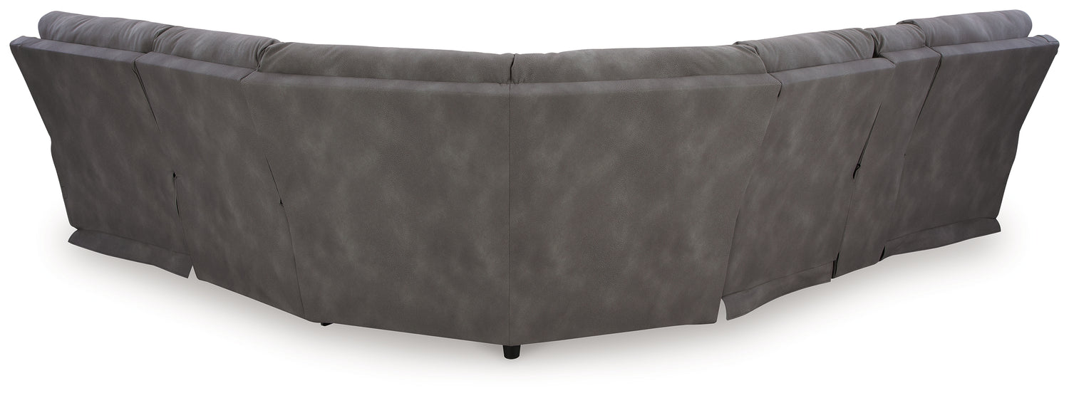 Next-Gen DuraPella Slate 6-Piece Power Reclining Sectional - 61003S7