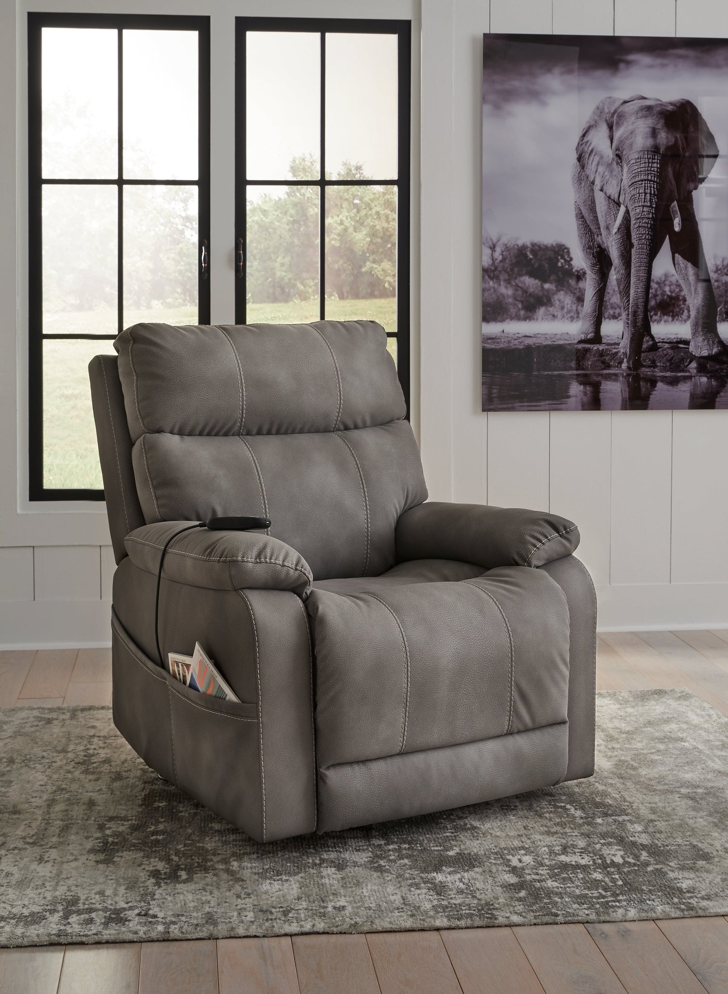 Next-Gen Durapella Slate Power Lift Recliner - 4070812