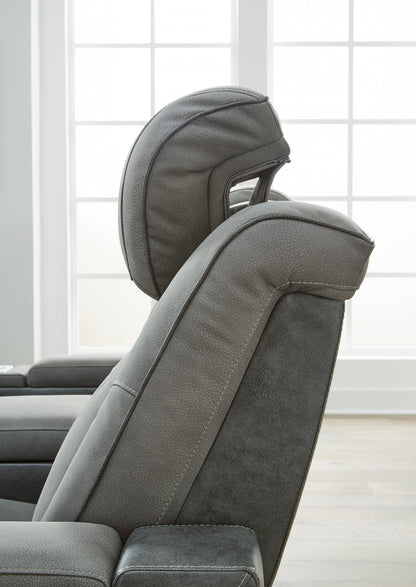 Next-Gen DuraPella Sofa, Loveseat and Recliner in Slate - PKG013057