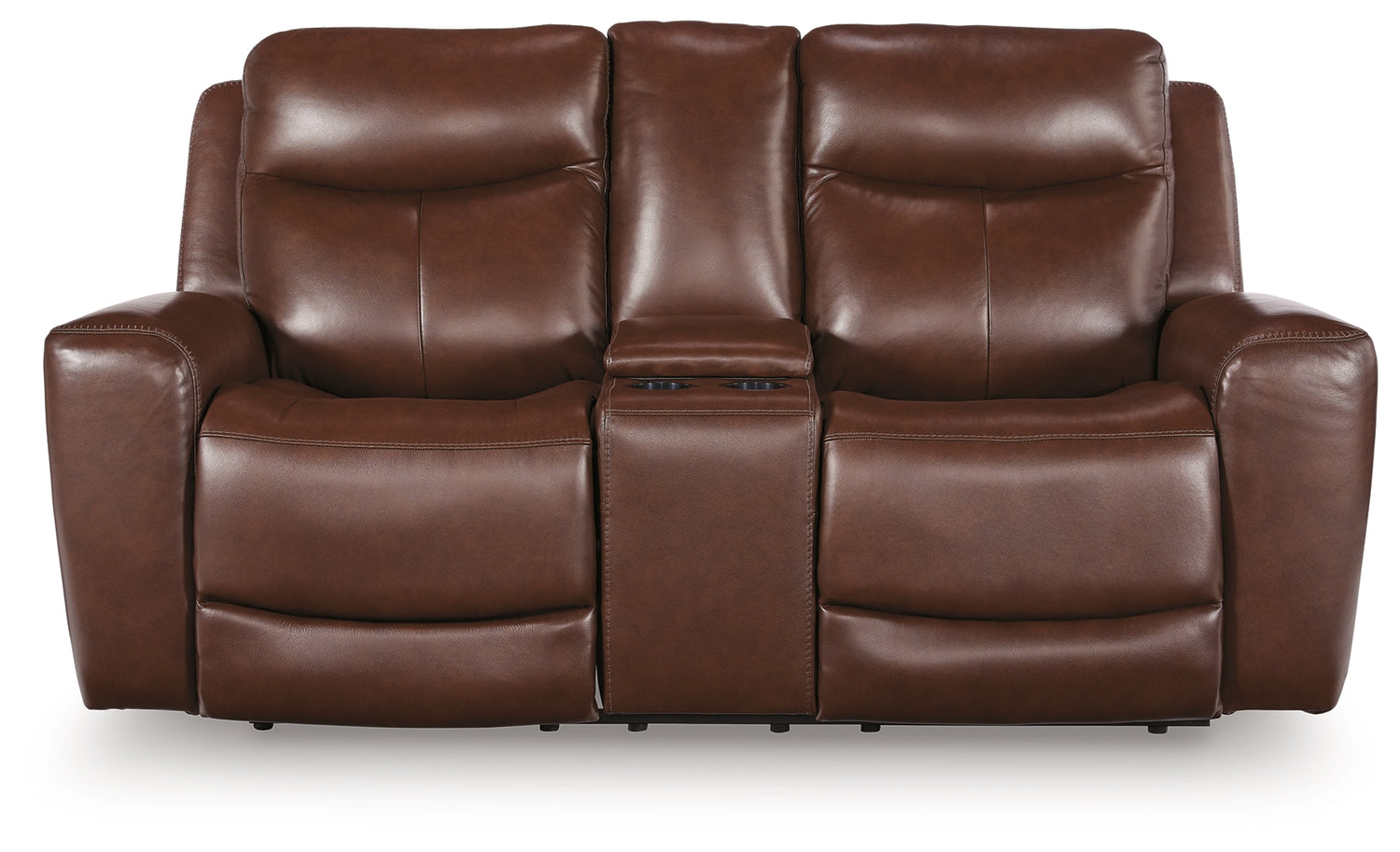 Next Move Mahogany Power Reclining Loveseat with Console - PCU1210218