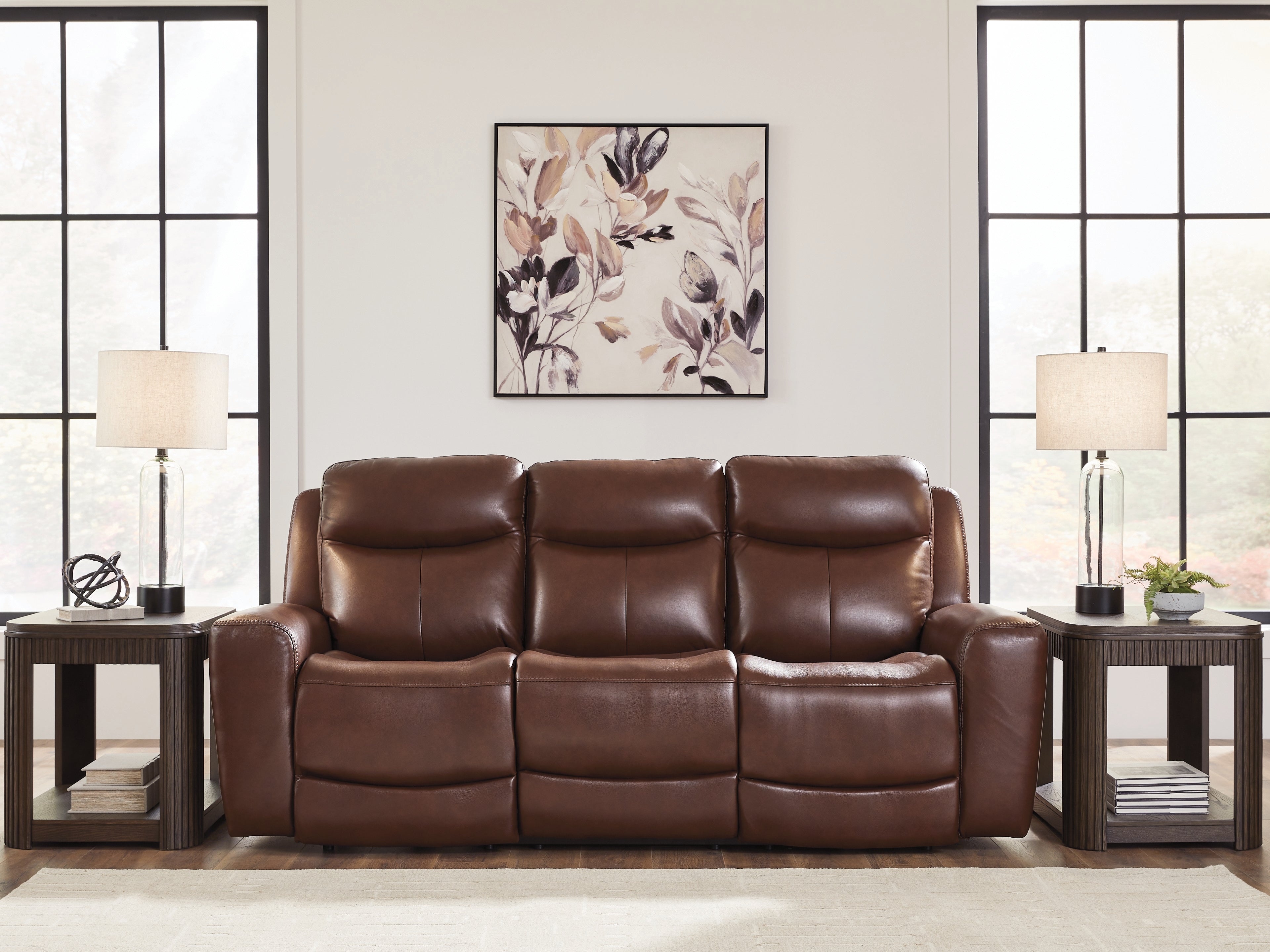 Next Move Mahogany Power Reclining Sofa - PCU1210215