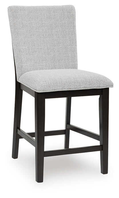 Neymorton Dark Grayish Brown Counter Height Barstool, Set of 2 - D618-124