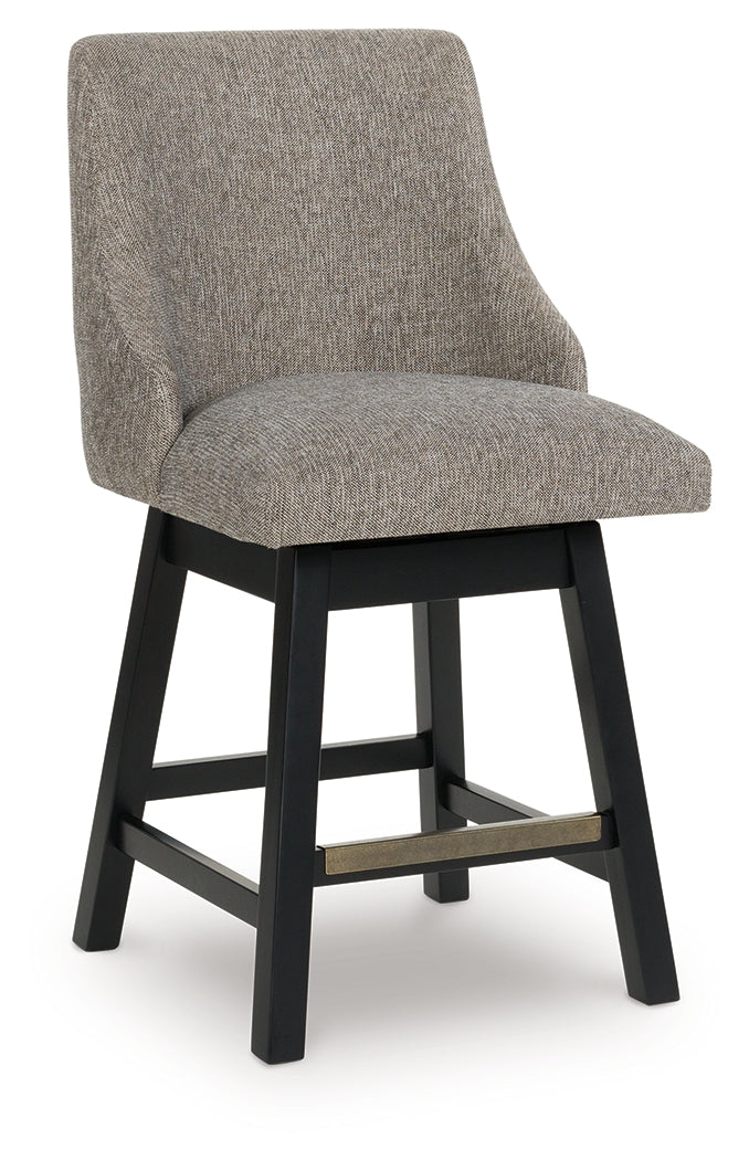 Neymorton Dark Grayish Brown Counter Height Barstool (Set of 2), Set of 2 - D618-224