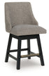 Neymorton Dark Grayish Brown Counter Height Barstool (Set of 2), Set of 2 - D618-224